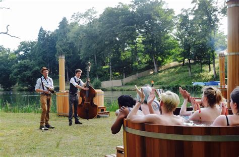 Two saunas, two steam rooms and a hot tub. Wilderness Festival 2016 | Bathing under the Sky