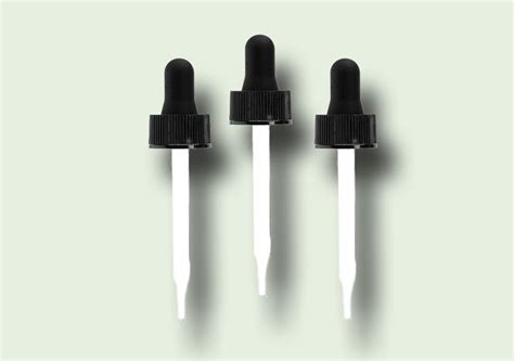 20 400 Black Dropper Assembly With Rubber Bulb And 91 Mm Glass Pipette