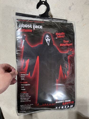 New Scream Ghostface Costume 25th Anniversary Rare Halloween Adult Size 4578157330