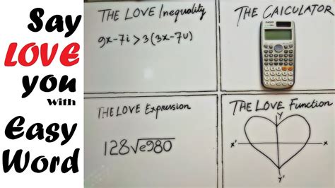 Ways To Say I LOVE YOU I Say Love You With Nerdy Math Tricks YouTube