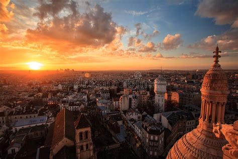 Paris The Top View On A Sunset Over The Opera Stock Photo Image Of