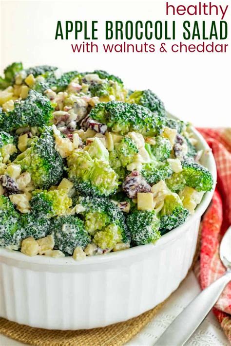 Healthy Apple Broccoli Salad Lightened Up With Greek Yogurt And