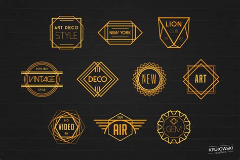 Art Deco Badges Logos Branding And Logo Templates ~ Creative Market