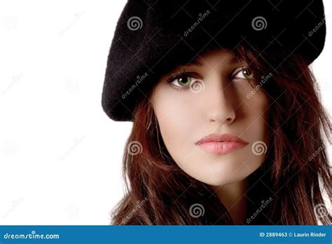Woman With Beret Stock Image Image Of Nice Natural Lifestyle