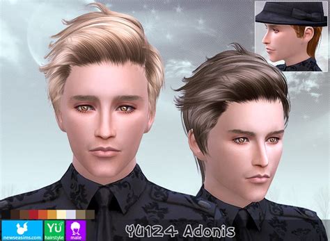Newsea Yu124 Adonis Hair Sims 4 Hairs Sims 4 Hair Male Sims Hair