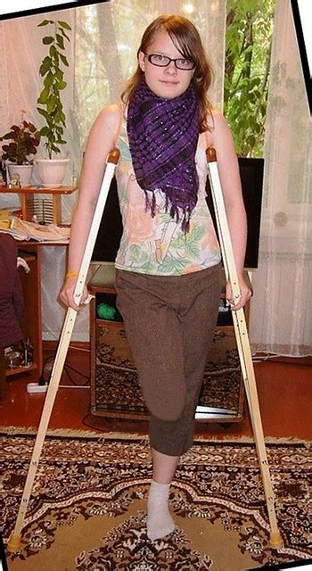 Female Amputees Crutches