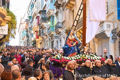 Hundreds Flock To Valletta For Our Lady Of Sorrows Procession