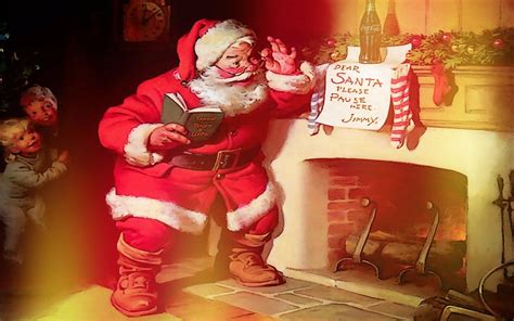 Red Christmas Holiday Santa Claus Fictional Character Hd Wallpaper