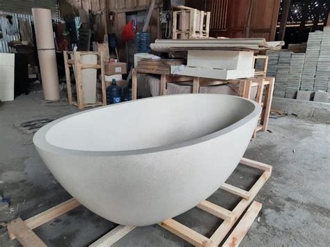 Die entscheidung zwischen badewanne & dusche kann schwer fallen. Freistehende Badewanne Terrazzo Wanne Basin Steinwanne ...