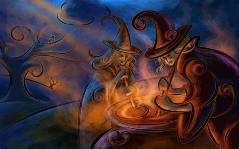 1680x1050 Witchcraft Magic Night Cauldron Desktop Pc And Mac Wallpaper