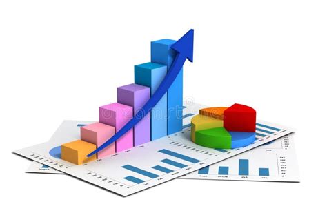 Business Finance Graph 3d Illustration Stock Illustration