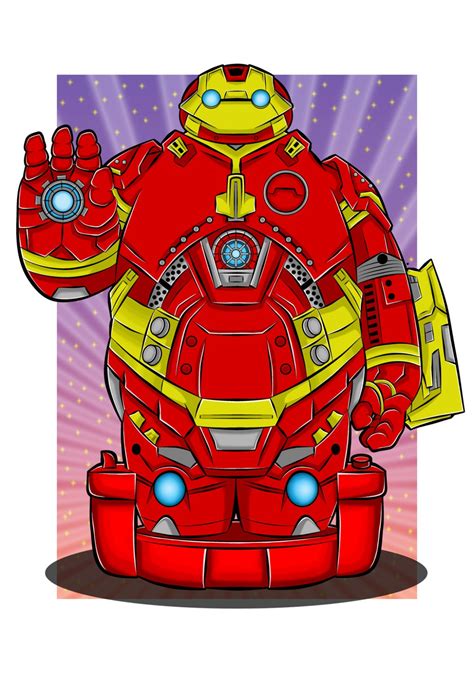 Marvel Big Hero 6 Baymax Hulkbuster Digital Illustration Etsy