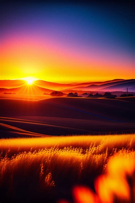 Lexica - A big bright beautiful tomorrow, sunset landscape, beautiful