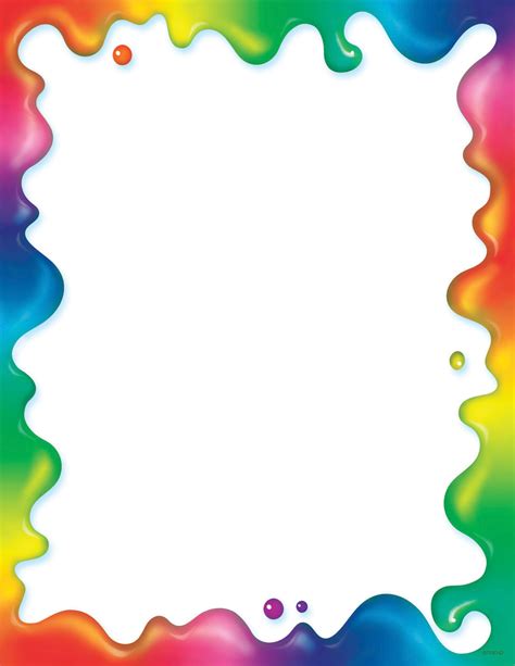 Printable Rainbow Border
