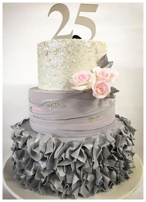 Enter for a chance to win this eleg. 25th Anniversary cake by Homebaker | 25th wedding ...