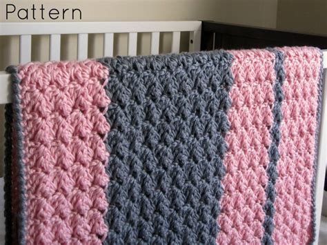 Chunky Preppy Baby Reversible Crochet Blanket Pattern Etsy
