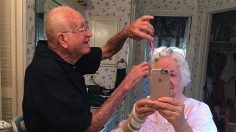 Photo Of Grandpa Doing His Wifes Hair After Her Surgery Will Give You New Couple Goals