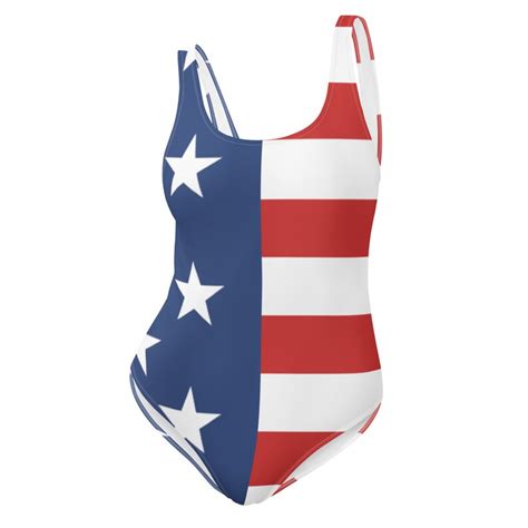 American Flag One Piece Swimsuit Women S Etsy