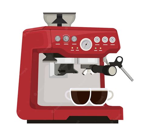 Premium Vector Espresso Coffee Machine Vector Illustration