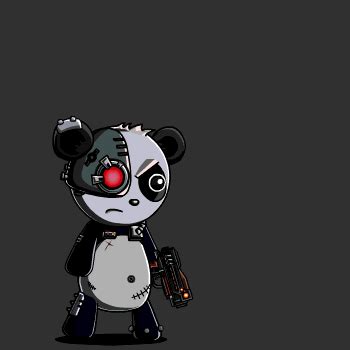 Badass iphone wallpaper for girls. Panda likes his gun by Z-studios on DeviantArt