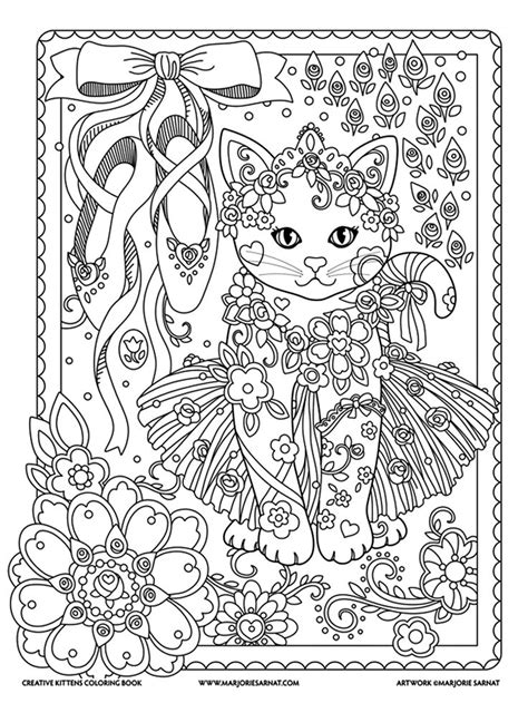 Marjorie Sarnat - Creative Kittens | Kitten coloring book, Cat coloring