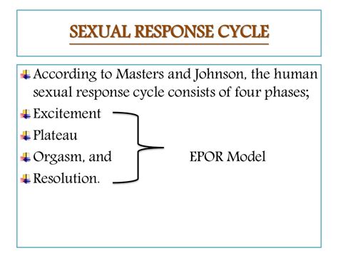 human sexuality and human sexual response cycle