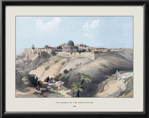 Jerusalem Church Of The Purification 1839 Vintage City Maps