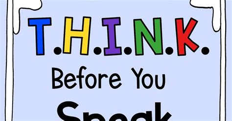 Think Before You Speak Lesson Plan The Responsive Counselor