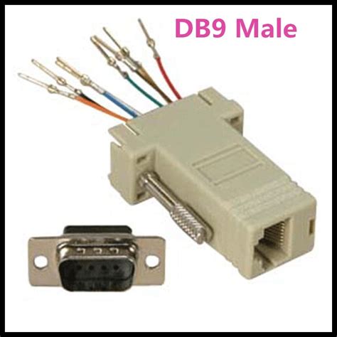 100 Pcs Db9 Male To Rj45 Female Rs232 Modular Adapter Tbgagroup