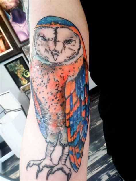 Tiger tattoo design book, barn owl tattoo ideas, deer skull tattoo images, quotes and sayings for barn owl tattoo ideas,koi fish tattoo designs forearm,samurai sword tattoo meaning,november birth. My brand new barn owl tattoo :) P.S. this is a work in ...