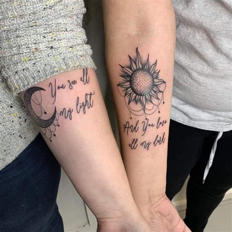 Sun And Moon Matching Tattoos Soul Sister Tattoos Bestie Tattoo Tattoos For Daughters Bff