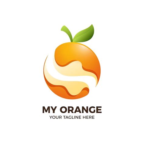 Premium Vector 3d Orange Fruit Logo Template