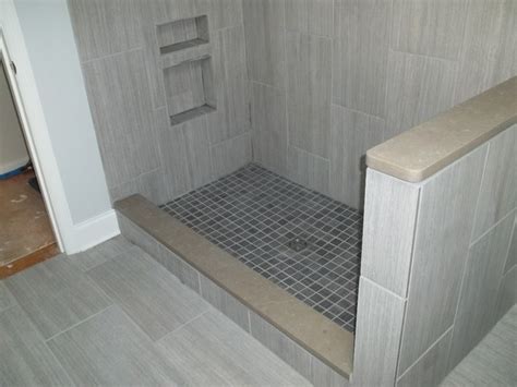 Horizontal vs vertical shower tile, title: vertical tile - Contemporary - Bathroom - Nashville - by ...