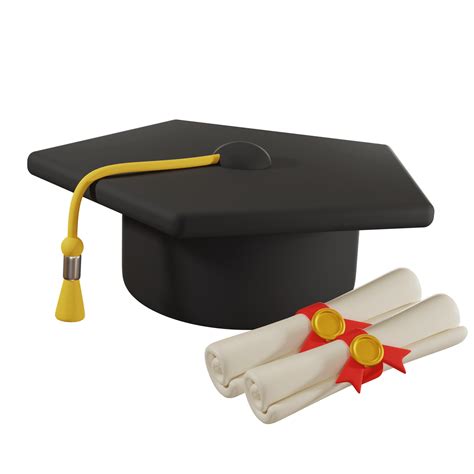 Casquette De Graduation Avec 2 Diplômes 3d 16778859 Png