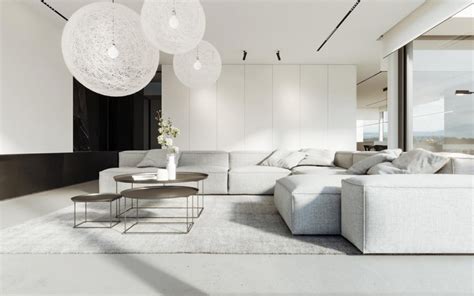 create  sleek  practical modern minimalist living room