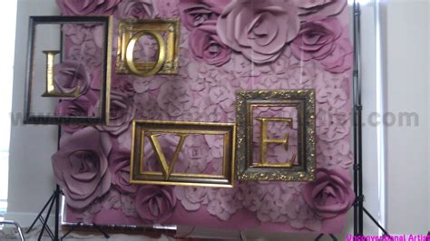 Let's see how it's made… Purple paper flower wedding backdrop. | Wedding ideas ...