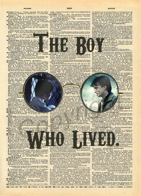 Harry Potter The Boy Who Lived Dictionary Art Print