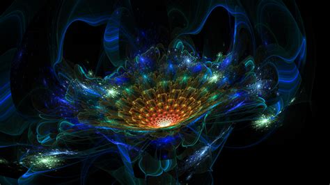 Fractal Flower Wallpaper And Background Image 1600x900 Id549902