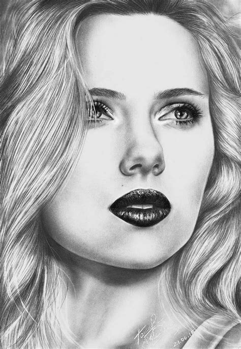 Scarlett Johansson By Taiyo Ta On Deviantart Pencil Portrait Woman