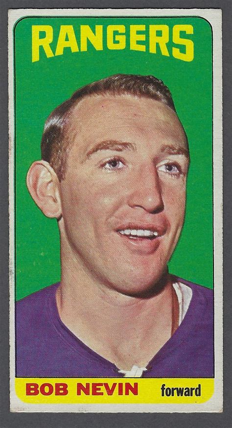 1964 65 Topps New York Rangers Hockey Card 77 Bob Nevin Ebay