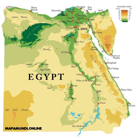 Mapa De Egipto Antiguo Tados