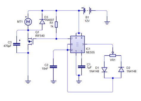 Ne555 Based Pwm Dc Motor Speed Controller Circuit With Pcb Layout