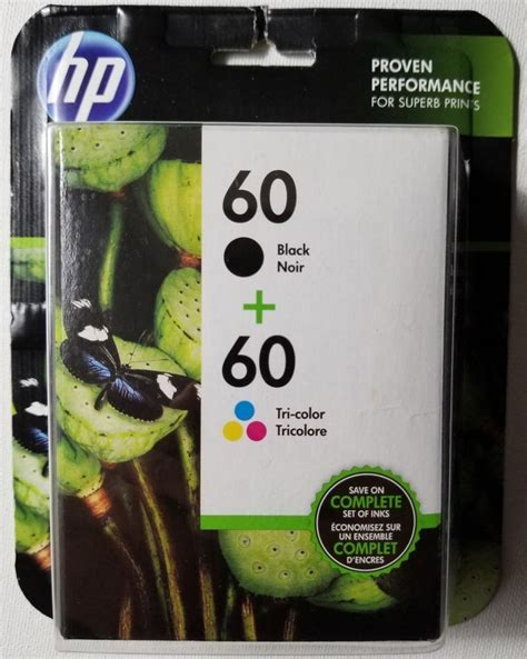 New Hp 60 Black 60 Tri Color Ink Cartridges N9h63fn Exp 22020 Free