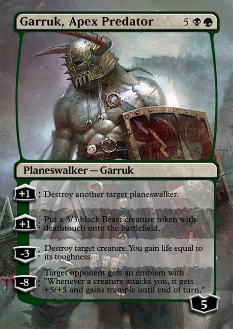 Garruk Apex Predator Custom Art Foil Or Non By Customcardartshop