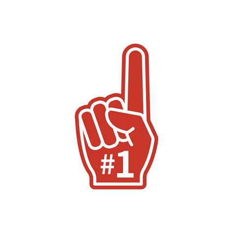 Number 1 Fan Hand Glove Icon 7126417 Vector Art At Vecteezy