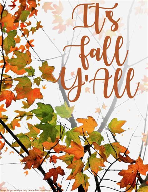 Its Fall Yall Free Printable Design Dazzle