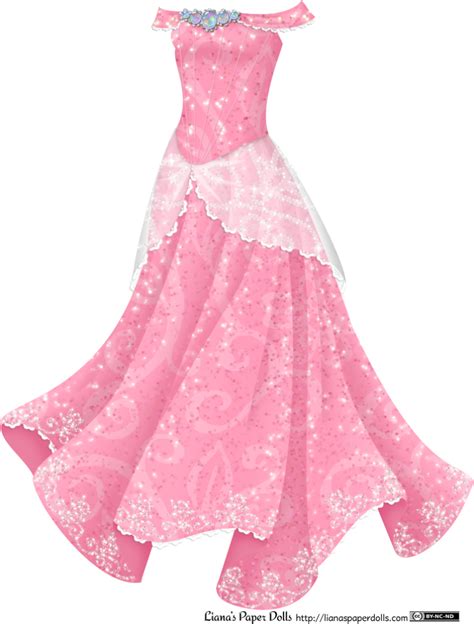 Pink Princess Gown With Opals Lianas Paper Dolls