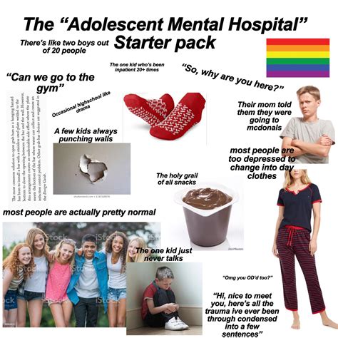 Adolescent Mental Hospital Starter Pack Starterpacks