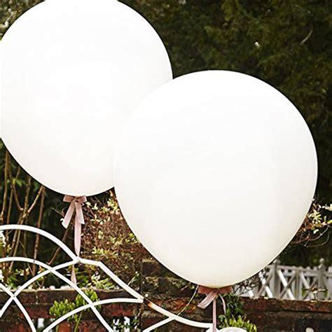 Giant Balloons 36 Inch White Balloons 6 Big Latex Balloons For