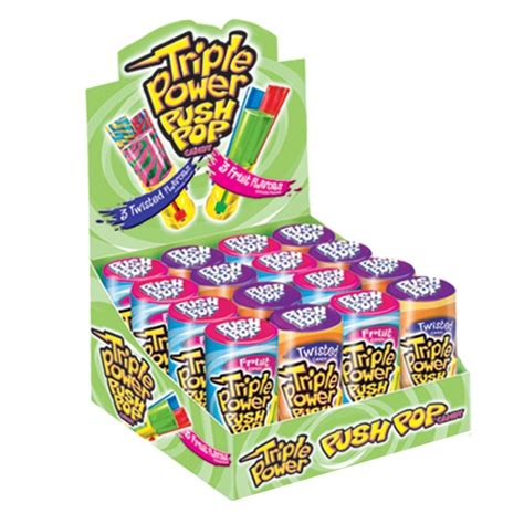 Triple power push pop, now available to purchase online at. TOPPS FRUIT TRIPLE POWER PUSH POP 16CT - Non-Chocolate ...